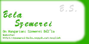 bela szemerei business card